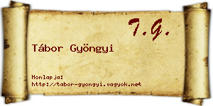 Tábor Gyöngyi névjegykártya