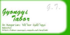 gyongyi tabor business card